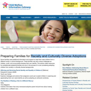 Racially and Culturally Diverse Adoptions