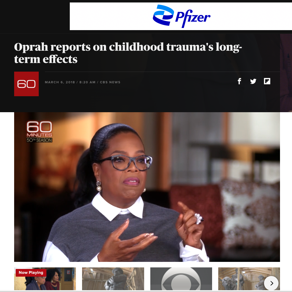 Oprah reports on childhood trauma's long-term effects