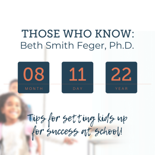 photo for Those who know: Beth Smith Feger, Ph.D.